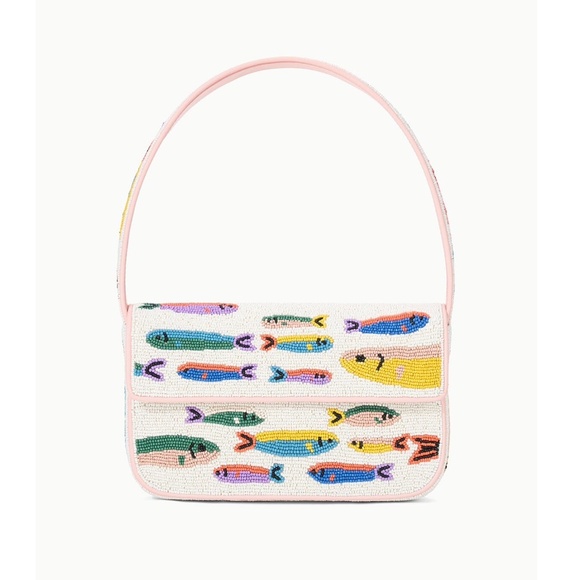 599. STAUD TOMMY BEADED BAG POP SARDINES Sold Out Style NEW W/O Tag - Picture 1 of 7